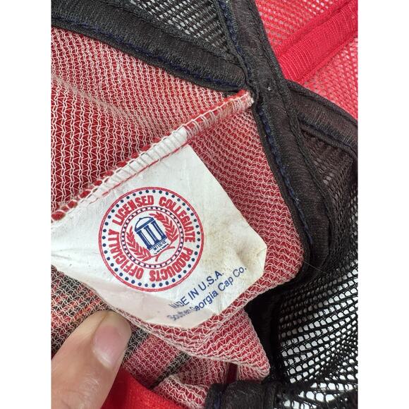 Vintage UGA Snapback Hat Mesh Trucker Georgia Bulldogs 1980s Athens Frat Gameday - Picture 3 of 7